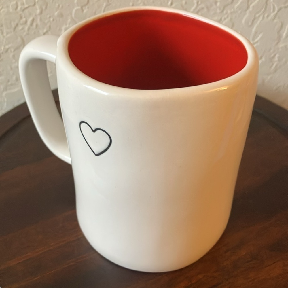 Rae Dunn: White/ Red interior Valentine Heart Mug- Coffee/Tea - Picture 16 of 16